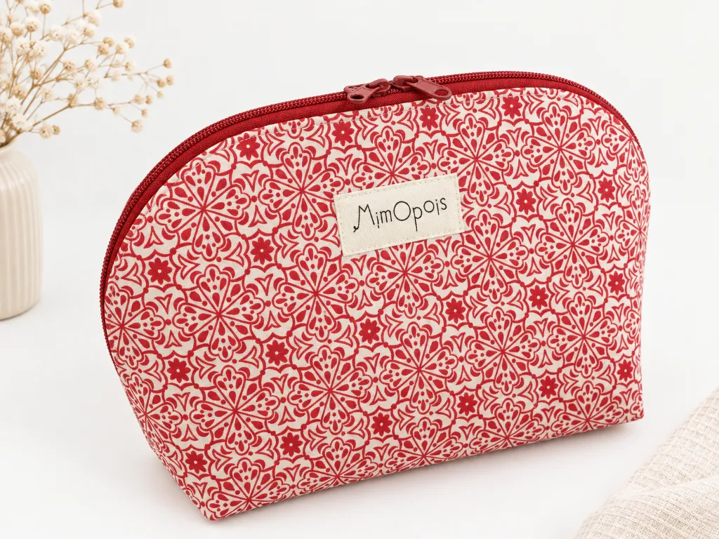 Pochette MimOpois à motifs rouges.webp