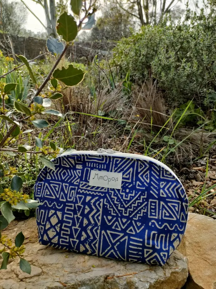 Pochette à Grande Ouverture  (Bleu Maya)